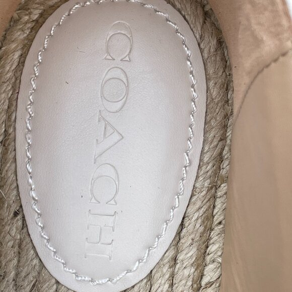 COACH COLLINS Coated Canvas Espadrille 9.5 Women's Slip On Shoe White Monogram - Picture 12 of 14